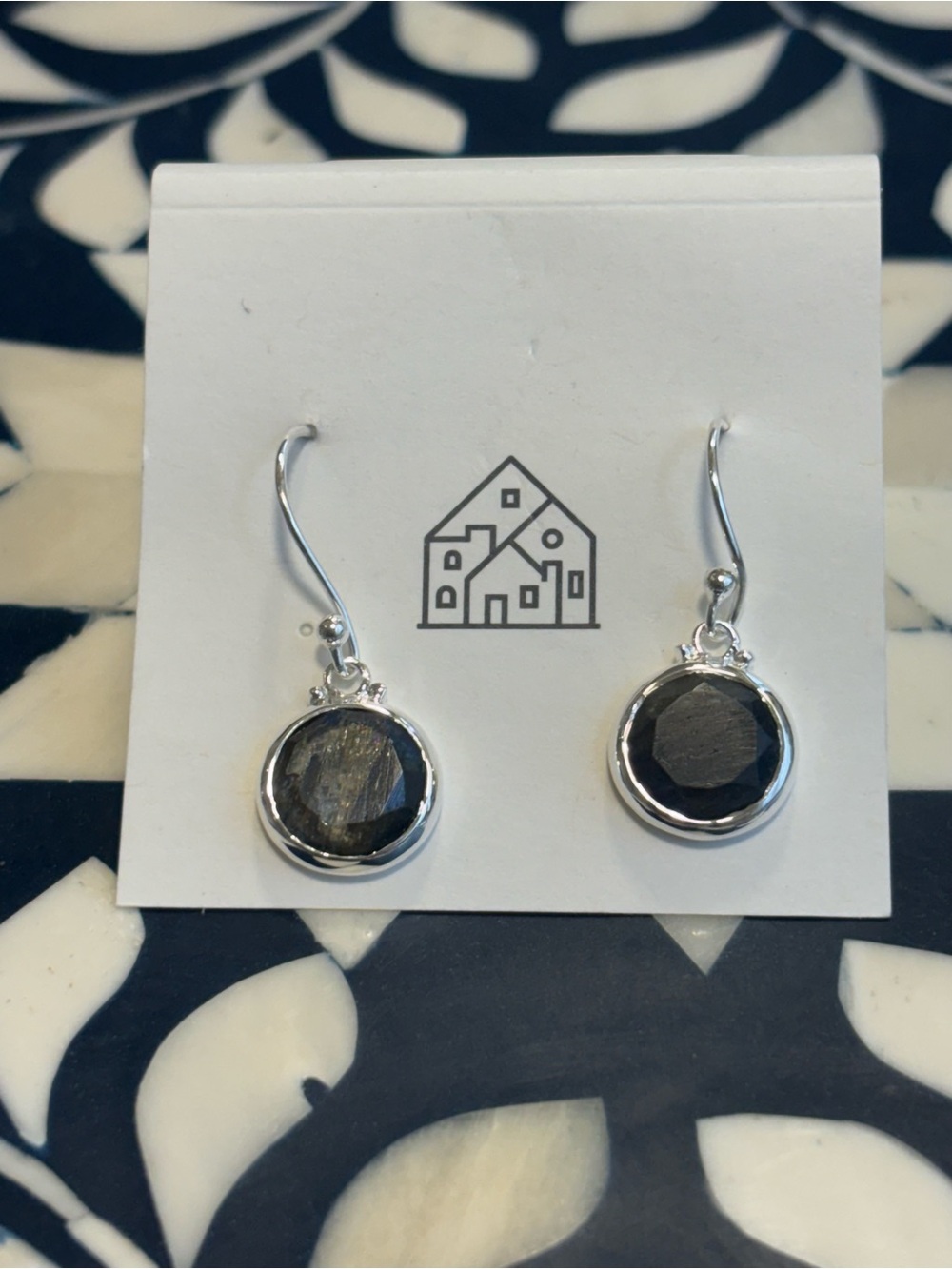 NWT Ten Thousand Villages Sterling Silver Labradorite Drop Earrings